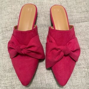 Pink Bow Mules